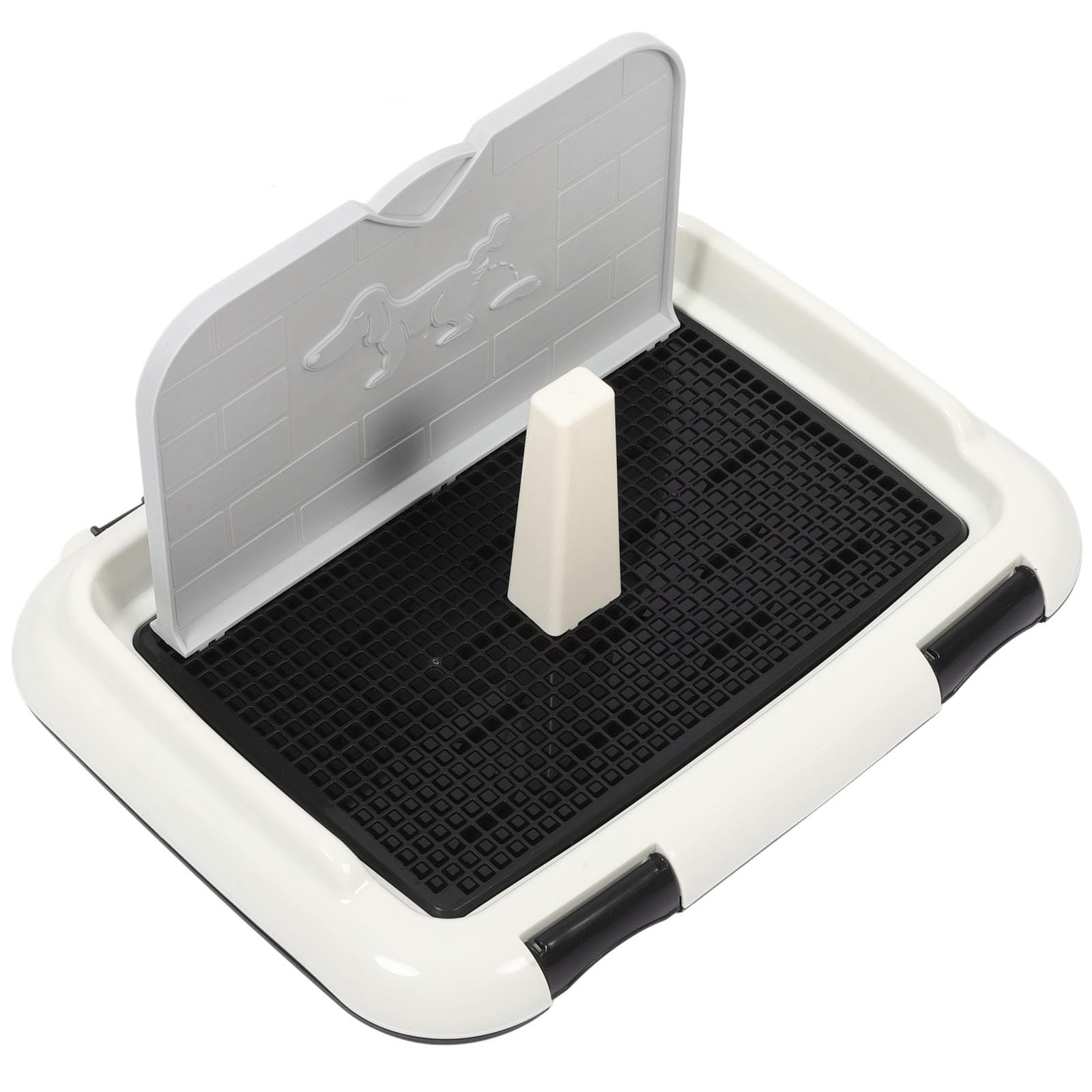 FOMIYES Toilette pour Chien Antidérapante, Bac D’apprentissage Propreté pour Chiot, Plastique Robuste, Petite Taille Mur, Intérieur et Apprentissage Propreté
