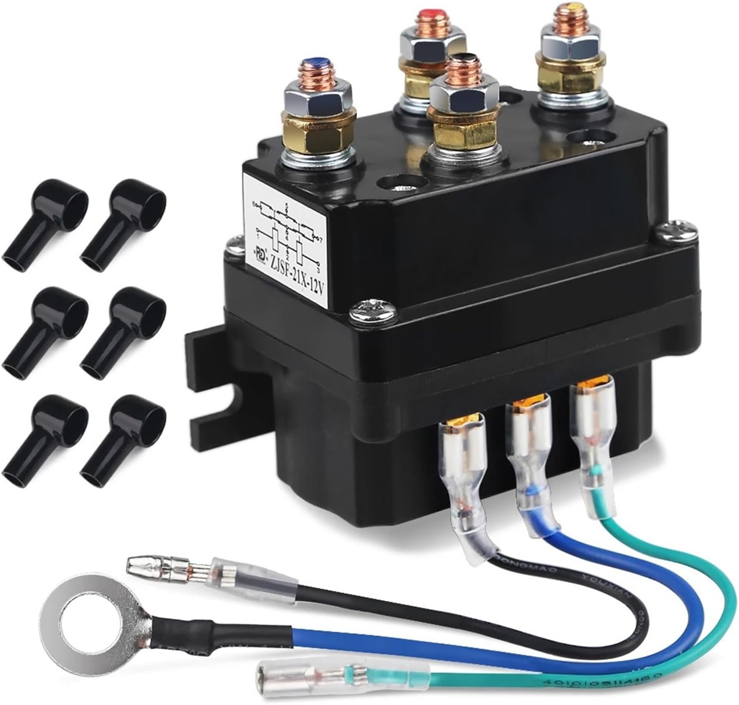 Winch Remote Contactor 12V 250A Winch Control Solenoid Relay Twin Wireless Remote Kit(CZ351)