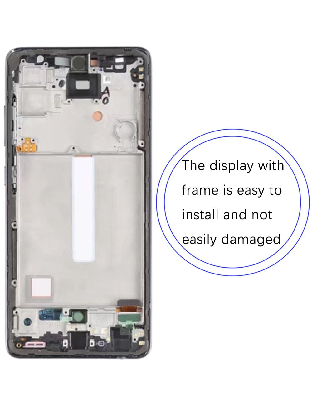 Ersatz Display für Samsung Galaxy A52s / A52 5G LCD-Bildschirm TFT , A526B A526W A526U A528B A528N LCD Display Touch Digitizer Assembly Reparaturteile Kit( Ohne Fingerabdruck, Schwarz mit Rahmen)
