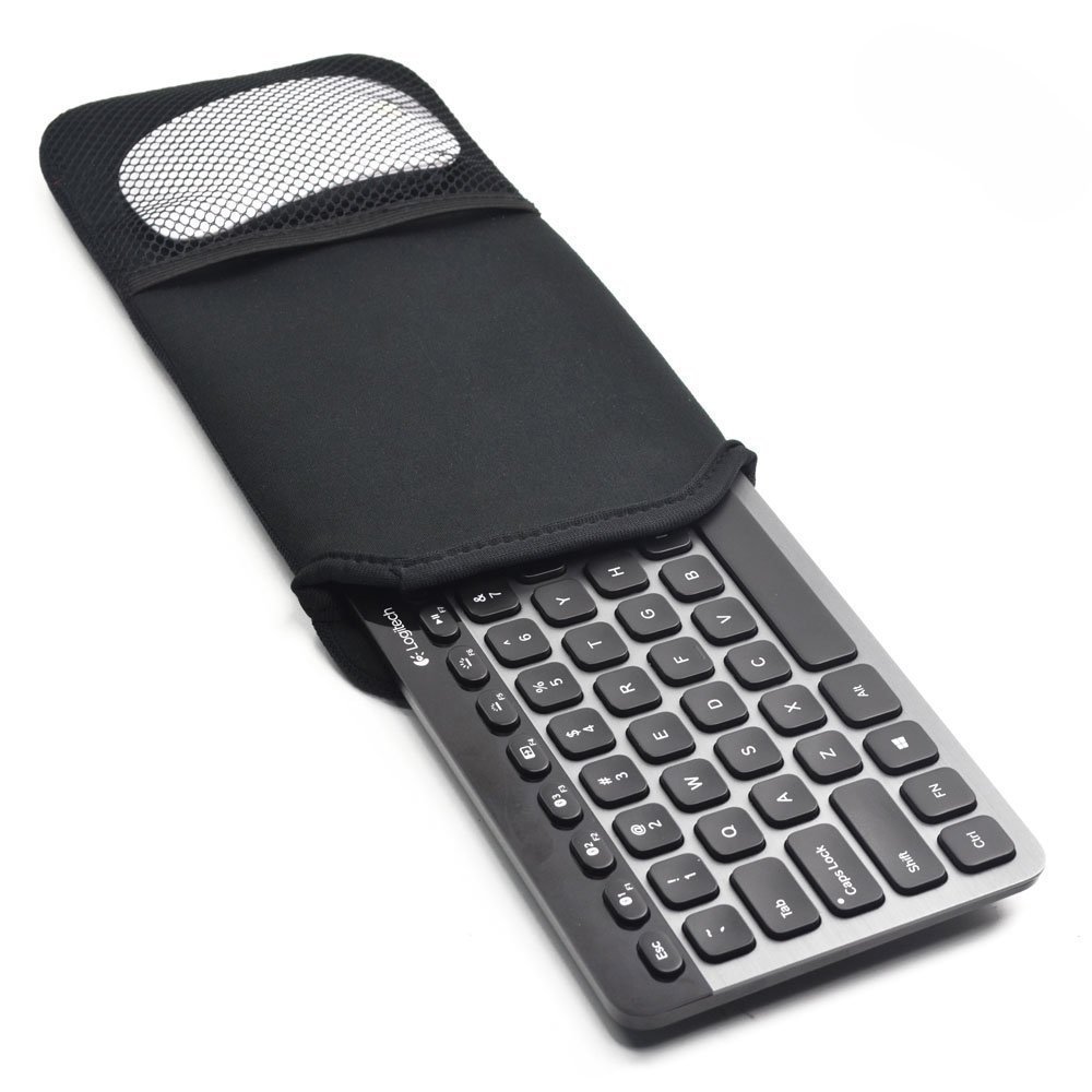 Case Wonder, custodia portatile in morbido neoprene per Logitech Bluetooth Easy-Switch K811/tastiera Bluetooth retroilluminata K810 Wireless Bluetooth Keyboard/tastiera Bluetooth wireless Apple MC184LL/B MC184CH e MLA22LL/A e praticamente qualsiasi tastiera wireless da 30 cm
