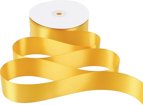 Vista 41 de MEEDEE Orange Satin Ribbon - 1.5 inch Double Faced Satin Ribbon, 50 Yards - Neon Tangerine - For Christmas, Thanksgiving, Halloween, Weddings