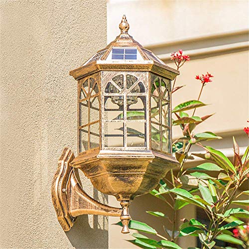 Lampe murale de sécurité extérieure solaire étanche à intensité variable