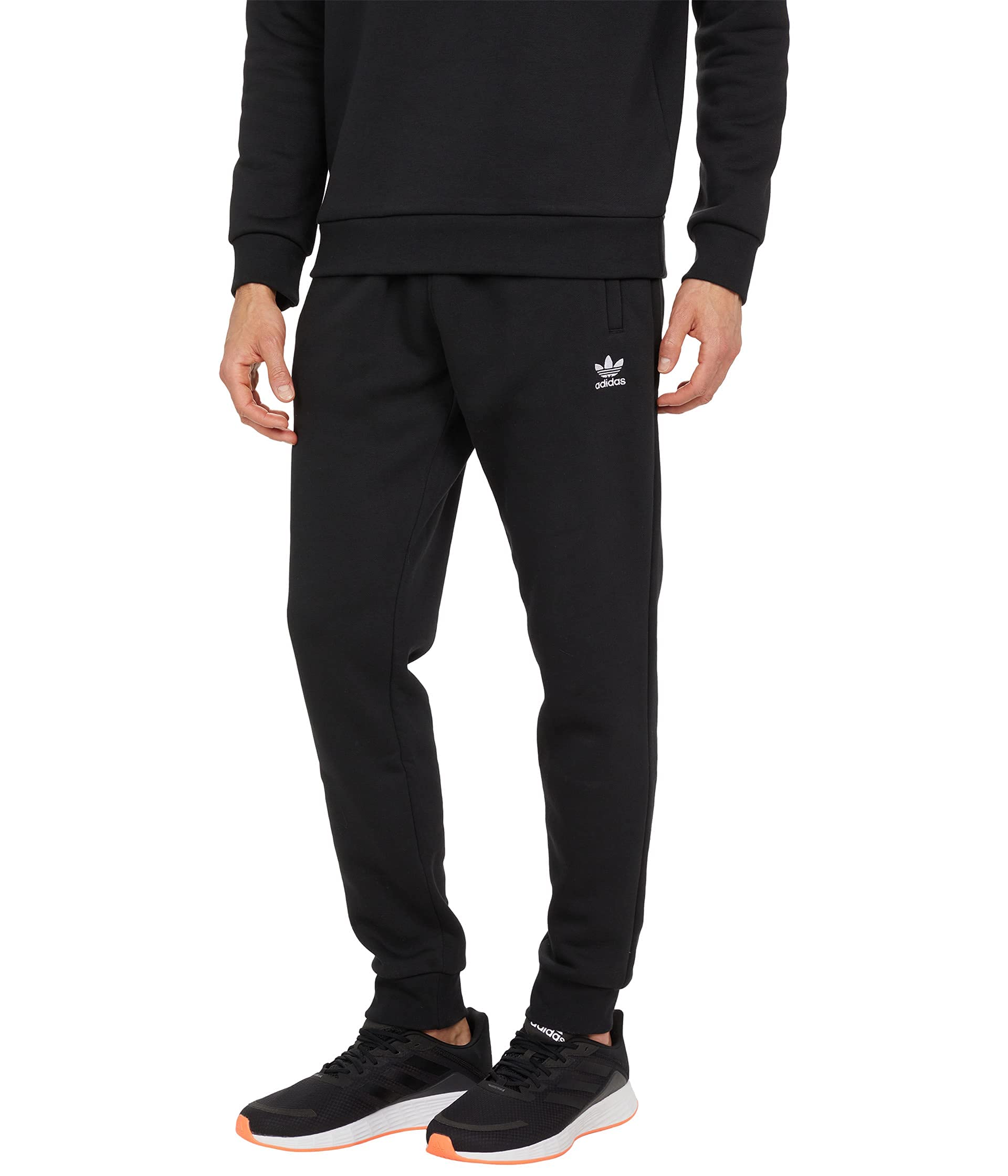 adidas Originals Men's Adicolor Essentials Trefoil Joggers, Black, Medium