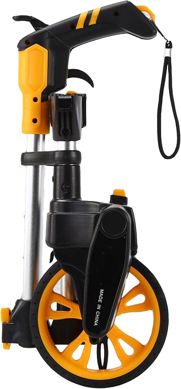 Measure Whee Distance Measuring Wheel, 17.7-37.7" Retractable Rolling Measurement Wheel, 6.25”Diameter Wheel, with Brake Device, for Variety of Road Surfaces