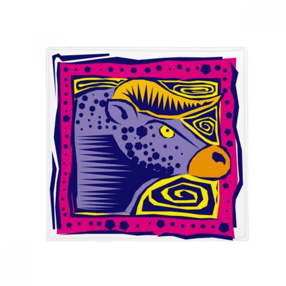 Tapis de sol Verseau gravure mexicaine antidérapant multicolore 60 cm de diamètre