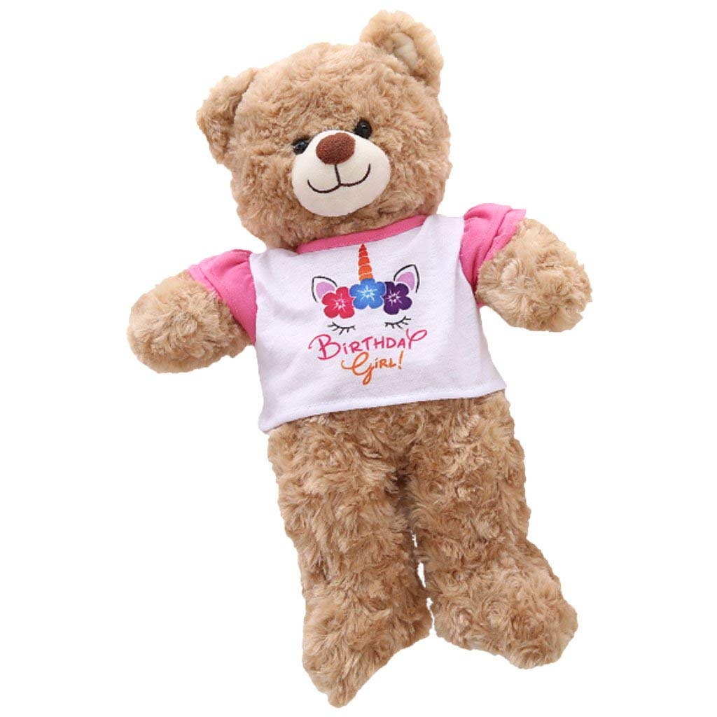 BYO-BFF Stuffed Animals Plush Toy Outfit – Birthday Girl Unicorn Tee 8”