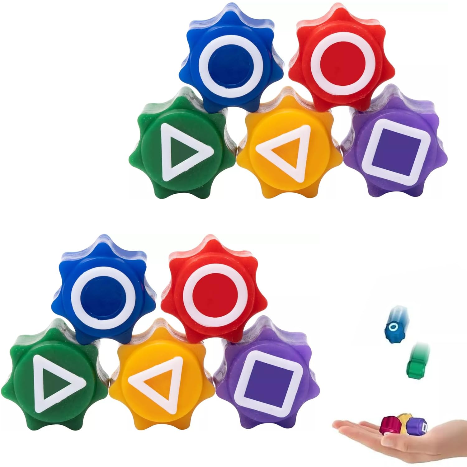 glacely 2 Packs Korean Game Stone Catching Toy Traditional Korean Tossing Game 10pc Squid Gong Gi Game