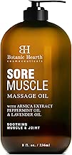 BOTANIC HEARTH Sore Muscle Massage Oil - with Arnica Montana Extract and Essential Oils - Warming and Relaxing - Soothes Tired Sore Muscles and Joint Pain, 8 fl oz - coolthings.us