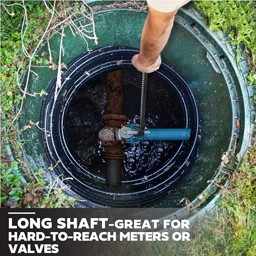 Image of HOMESTEAD 48-Inch Water Meter Key with wide T handle, Comfortable Grip and U-shaped Head