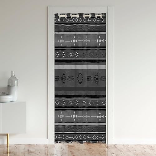 Miniatura 1 de Southwestern - Cortina de puerta de armario para sala de estar, 42 x 80 pulgadas, cortina tribal para divisor de habitación geométrico, cubierta de