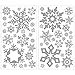 RoomMates RMK1413SCS Glitter Snowflakes Peel & Stick Wall Decals, 47 Count