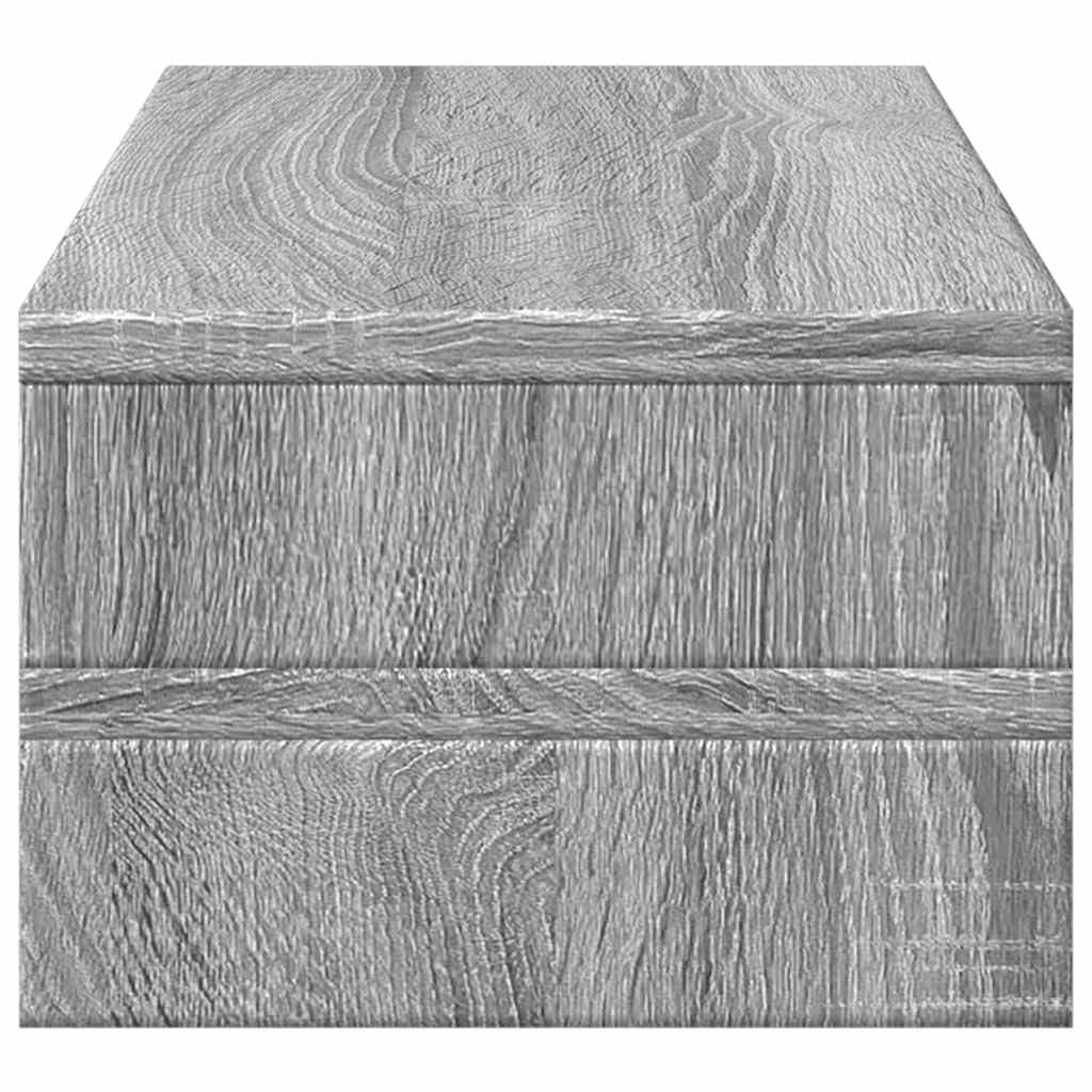 Mangloder Monitorständer Grau Sonoma 54x22x15 cm Holzwerkstoff mit Stauraum für Arbeitsplatz Ergonomie und Kabelmanagement für Homeoffice und Büro