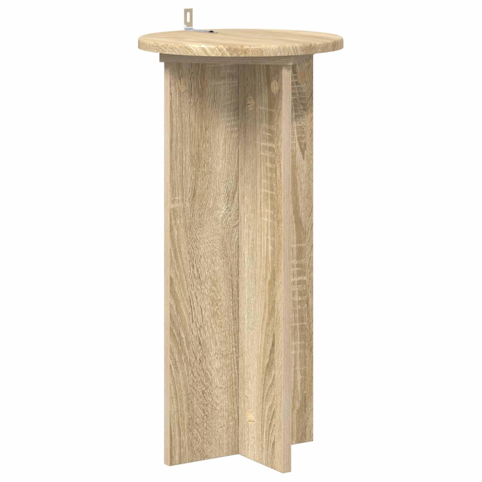 Set di 2 supporti per piante in rovere Sonoma, 29,5 x 29,5 x 60 cm, per interni, moderno, stabile, per piante da interni, bonsai, erbe aromatiche
