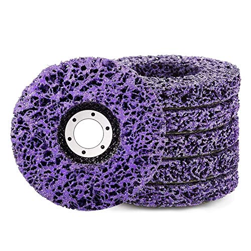 YESBAY 5Pcs Poly Strip Wheel Disc Abrasive, 4-1/2