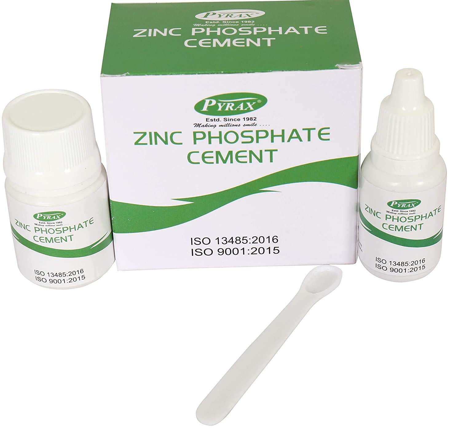 PYRAX Pack of 2 Zinc Phosphate Cement with Powder jar, Liquid Bottle, Spoon and Mixing Pad (B08RHL92VK) Amazon Price History, Amazon Price Tracker