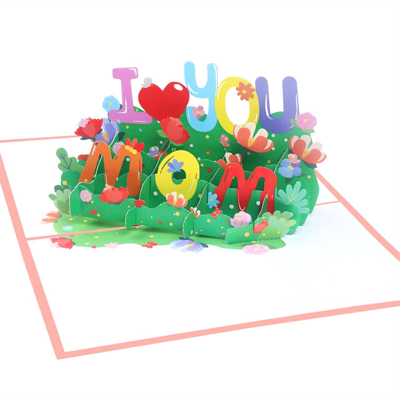 Kartki okolicznościowe festiwal błogosławieństwo 3D ręcznie robione kwitnące krzewy 'I Love You' mama' papierowe kartki pocztowe Święto Dziękczynienia Dzień Matki babcia prezent 10 szt. kart podarunkowych