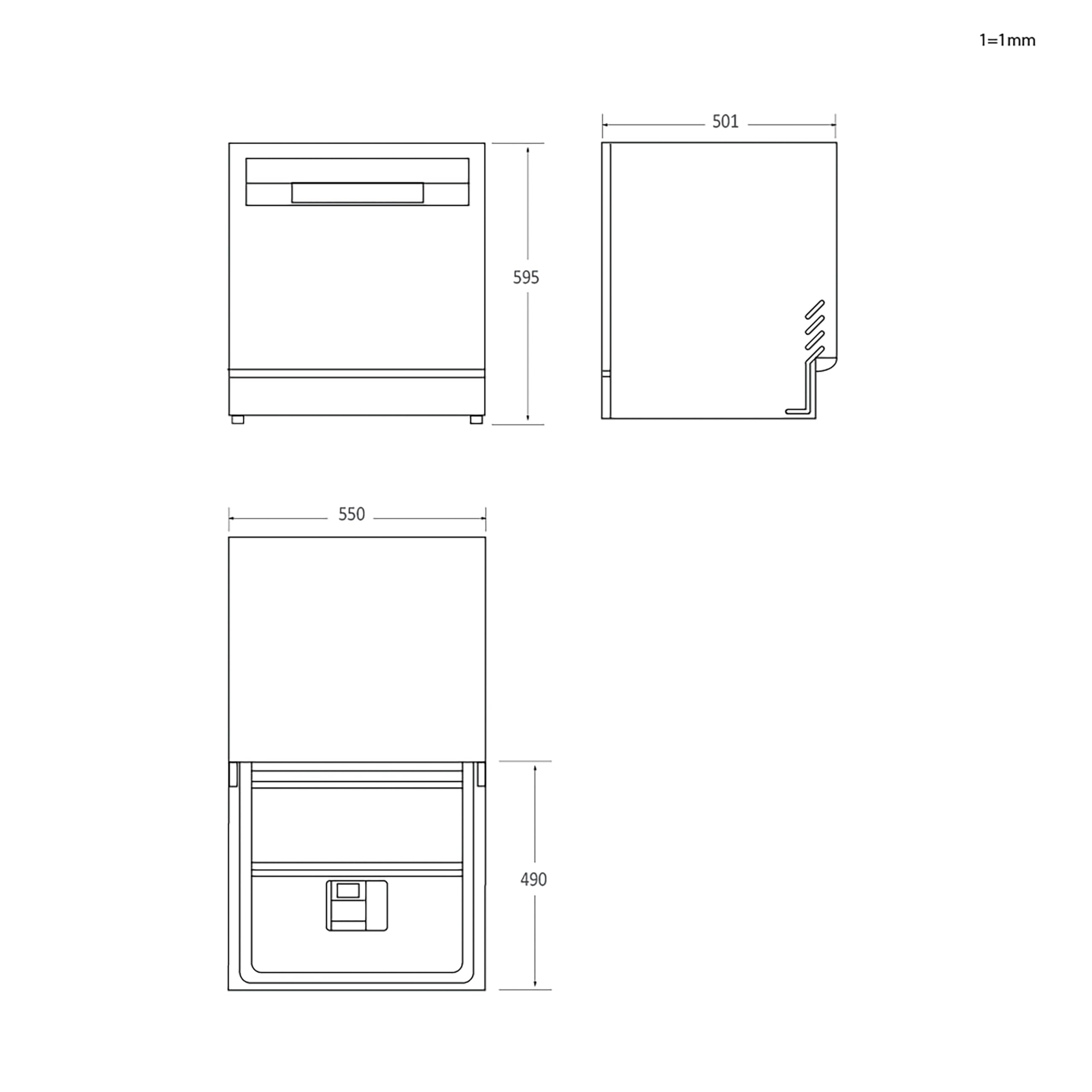 Candy Rapido' CP 8F9FFW Lavastoviglie Compatta, 8 Coperti, 8 Programmi, Lavaggio e asciugatura in 35', Partenza ritardata, AxLxP 59,5x50,1x55 cm, Bianco [Classe di efficienza energetica F]