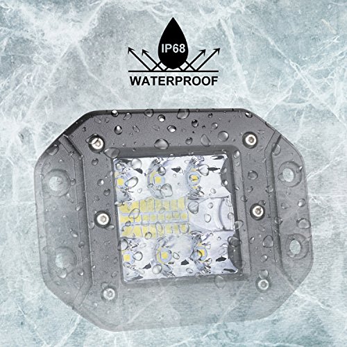 Flush Mount LED Pods, Auto Power Plus 2pcs 80W Flush Led Light Bar Spot Flood Driving Lights Super Bright Led Work Light Waterproof Off Road Fog Lights for Trucks Boat UTV ATV