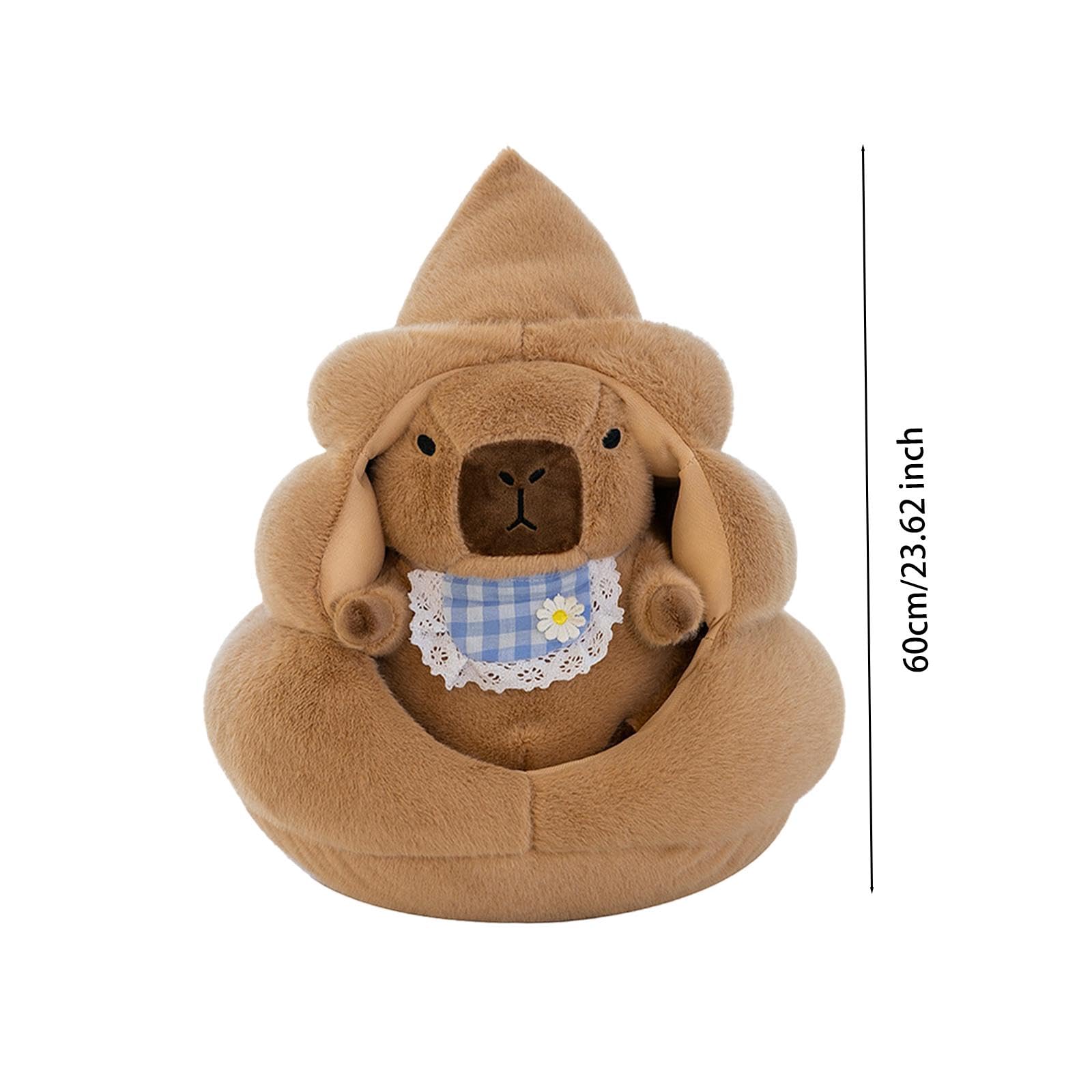 Capybara Plüschtier, Süßes Capybara, Stofftier, Cartoon Plüschtier, Heimdekoration, Plüsch Capybara Puppe für Geschenke für Jungen Und Mädchen, 60 cm