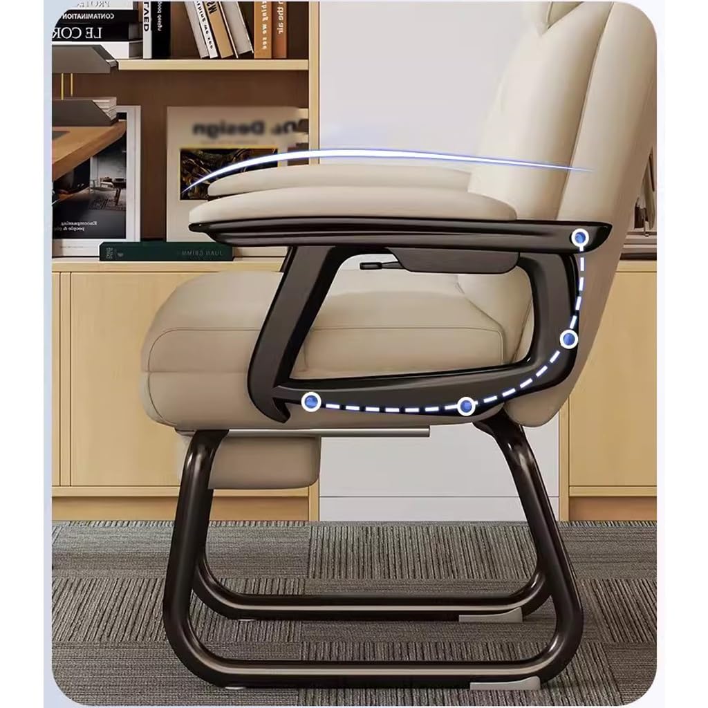 Sedia Ufficio Ergonomica Senza Ruote, Poltrona Gaming da Camera da Letto, Poltrona Relax, Divano Libero, Sedia da Studio (Bruin)