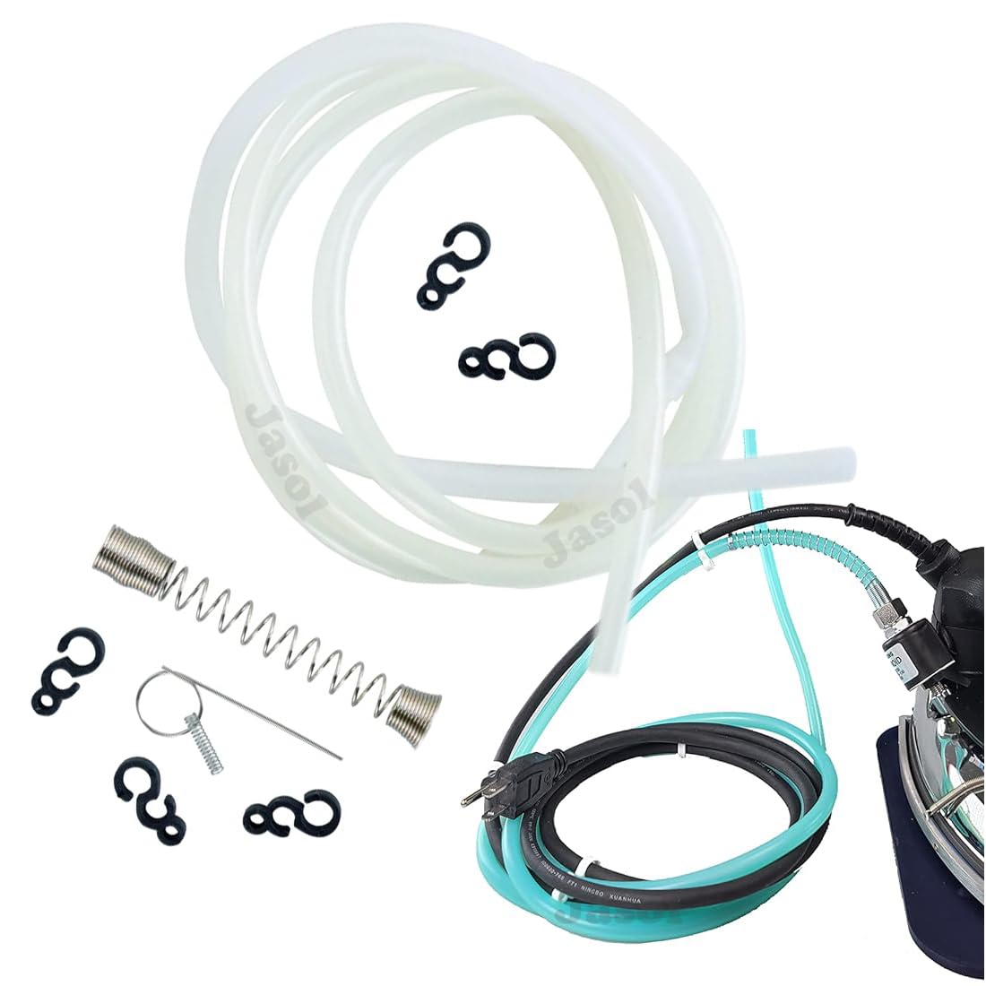 Silicone Hose Water Pipe Set for Any Gravity Feed Steam Iron Like Silver Star Es-300, St-96, Es-300l Industrial Steam Irons, 150-250°c Heat-Resistant, 1 Set-image-7