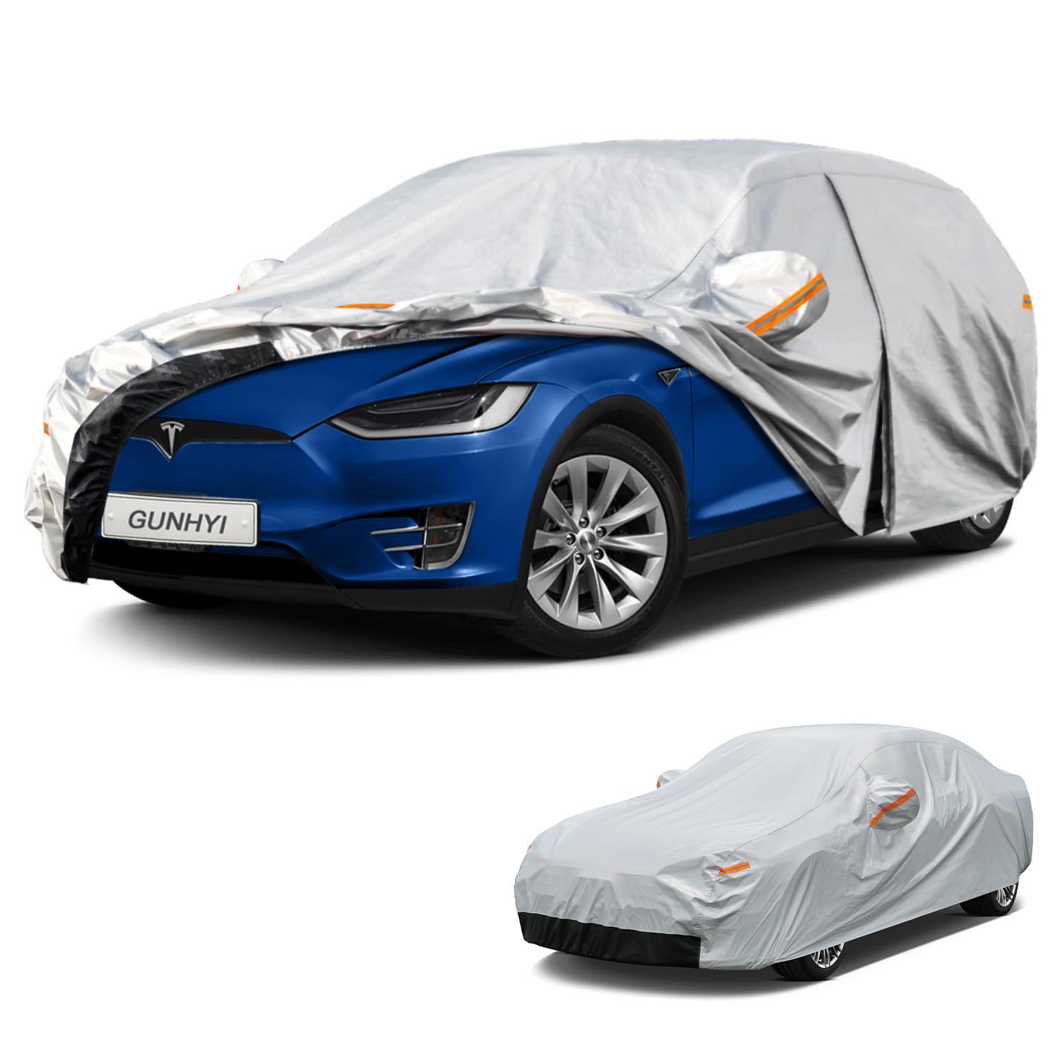 GUNHYI 6 Layer Car Cover Custom Fit Tesla Model S (2012-2026) Waterproof All Weather, Heavy Duty Outdoor Snow Sun Rain Uv Protection (Ships from US Warehouse, Delivery 3-8 Days)