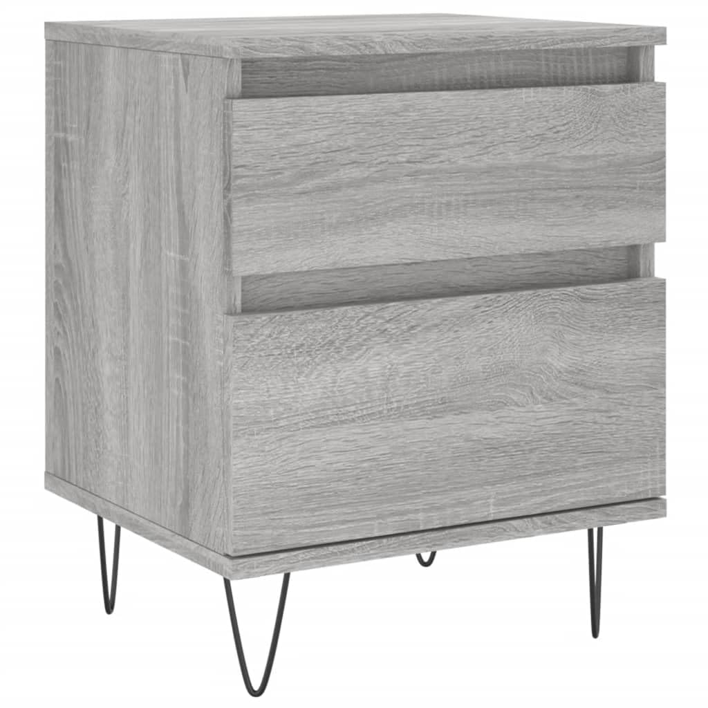 Meuble de rangement de chambre gris sonoma contre le désordre nocturne