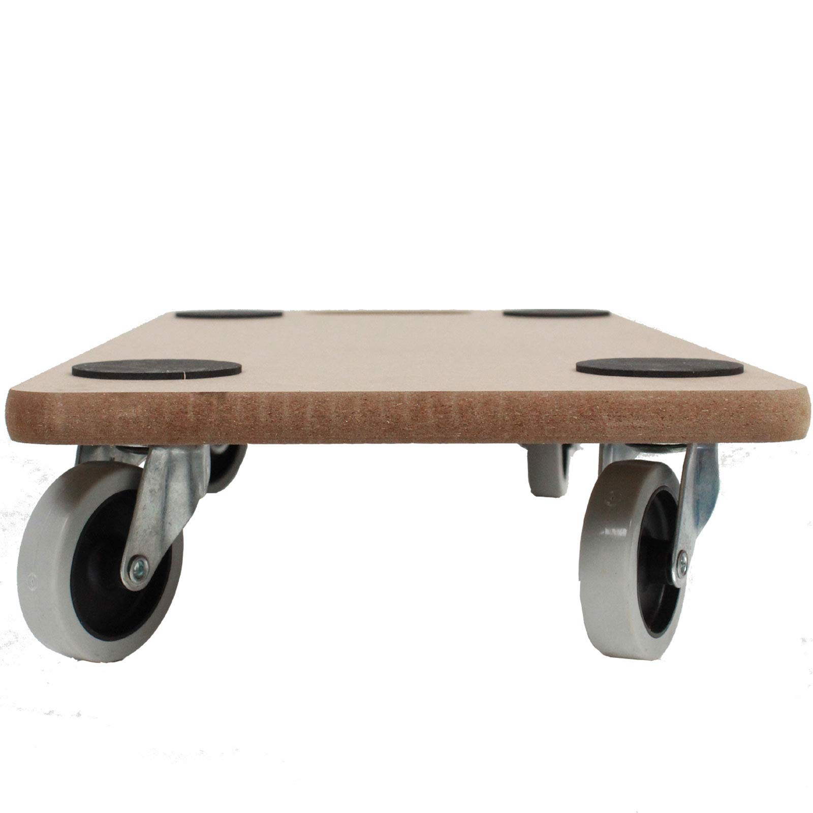 TRUTZHOLM 2er Set Transportroller Soft Wheel geeignet für empfindliche Böden (Laminat, Parkett, helle Fliesen) mit Stabiler MDF Platte 200 kg