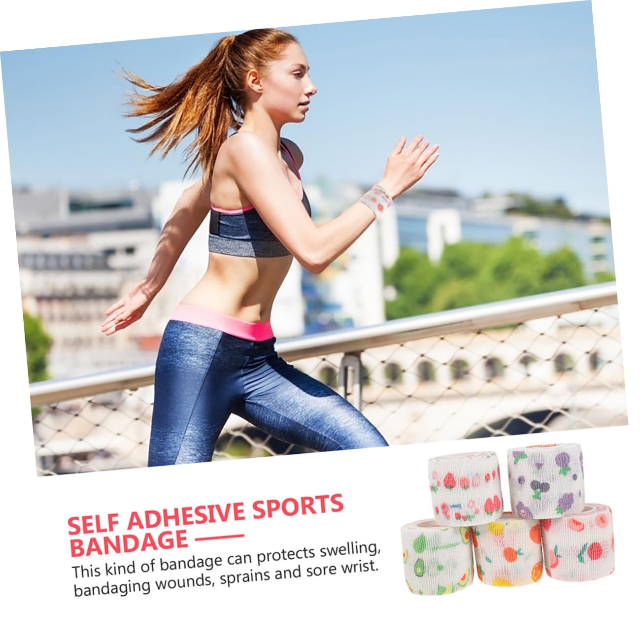 Toddmomy 25rouleaux Bandages Autocollants Pour Secours Adhésives Multifonctions Pour Sport Et Fruits