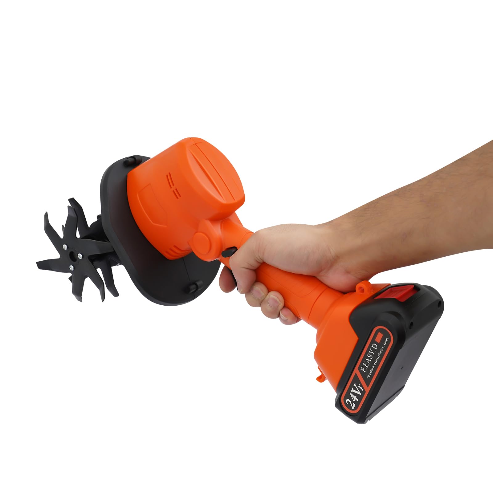 Akku Bodenhacke 21 V, Mini Gartenfräse mit 550 W, 10 cm Fräsbreite, 1 Akku