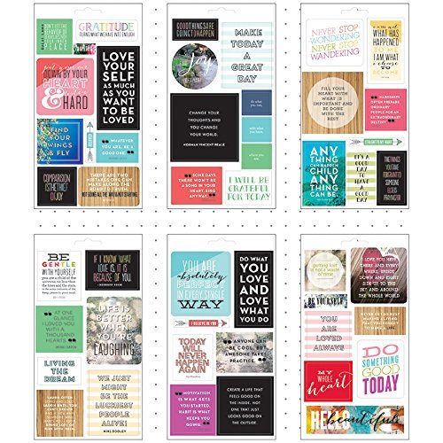 Me & My Big Ideas Pocket Pages Stickers 6 Sheets/Pkg-Love Yourself