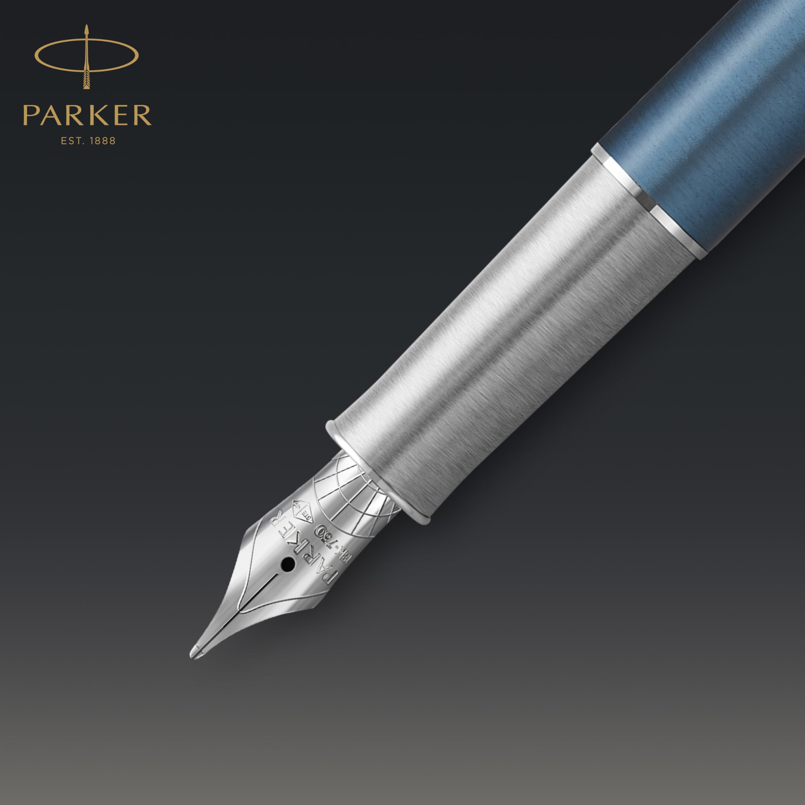 PARKER Sonnet Vulpen, premium metaal en gesatineerd grijs met