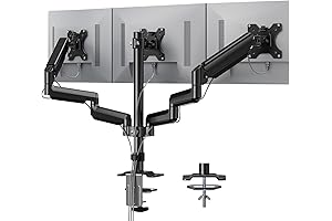 HUANUO Triple Monitor Stand - The Ultimate Desk Solution for Enhanced Productivity
