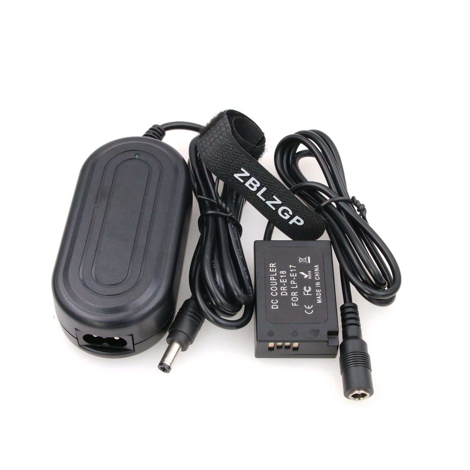 ZBLZGP LP-E17 DR-E18 Dummy Battery AC Power Supply Adapter for Canon EOS Rebel SL2 SL3 RP T6i T6s T7i T8i 77D 200D 250D 750D 760D 800D 850D Kiss X8i