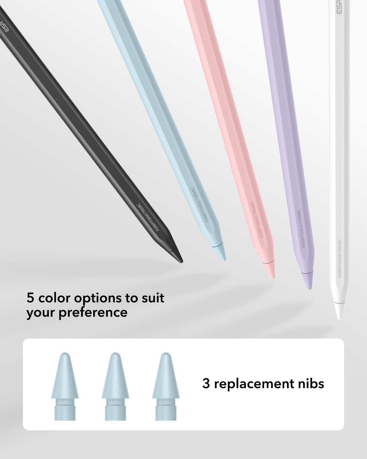 ESR Find My Penna Compatibile con Apple iPad 2018-2026, Geo Digital Pencil | Penna con Scorciatoie Facili per iPad A16/10/9/8 e Air 13/11 e Pro 12.9/13/11 e Mini 7/6/5, Blu (Senza Ricarica Wireless)