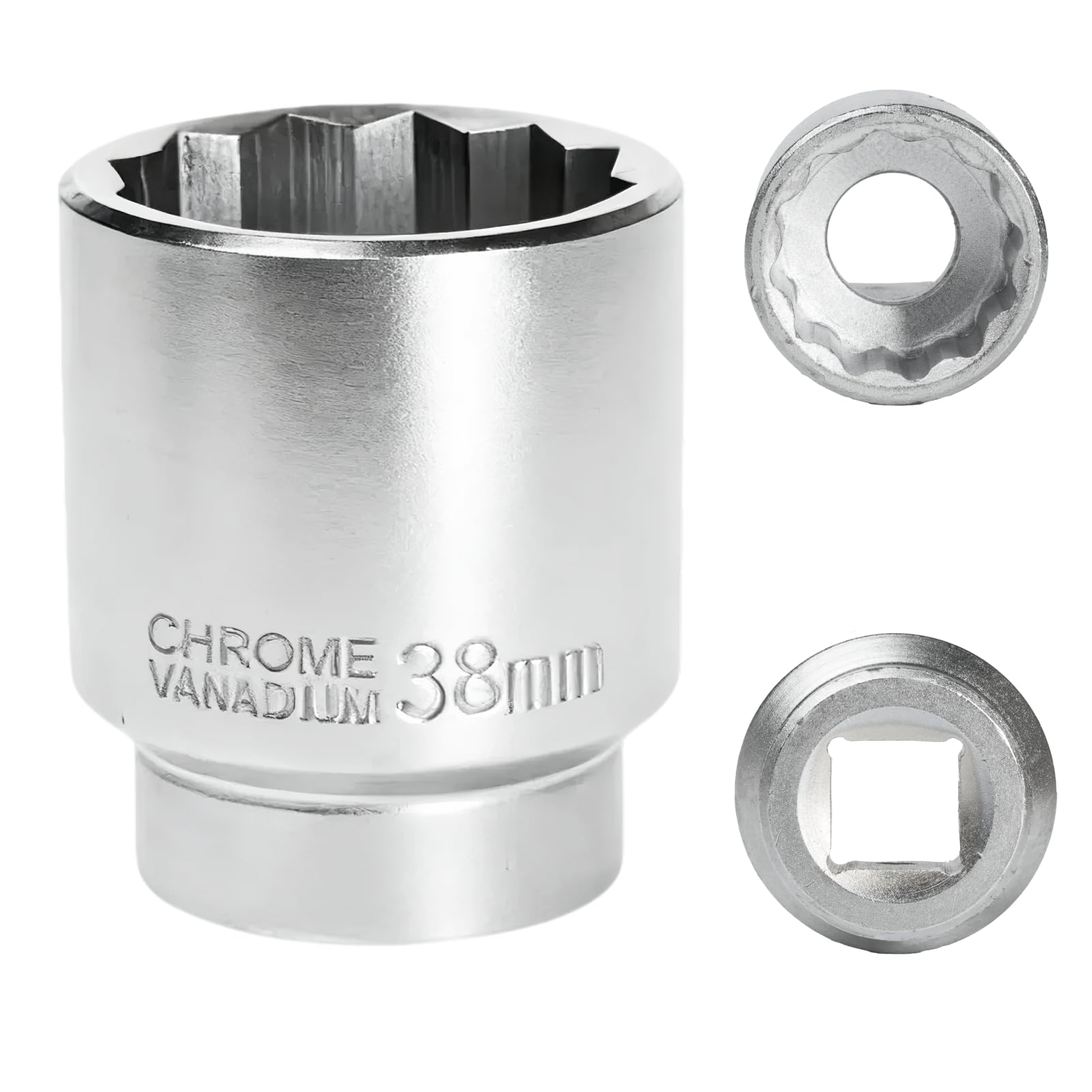 FortuneGlobe 38mm 3/4" 12-Point Socket for 3/4 Key 38mm CR-MO (Whtie) — image 1