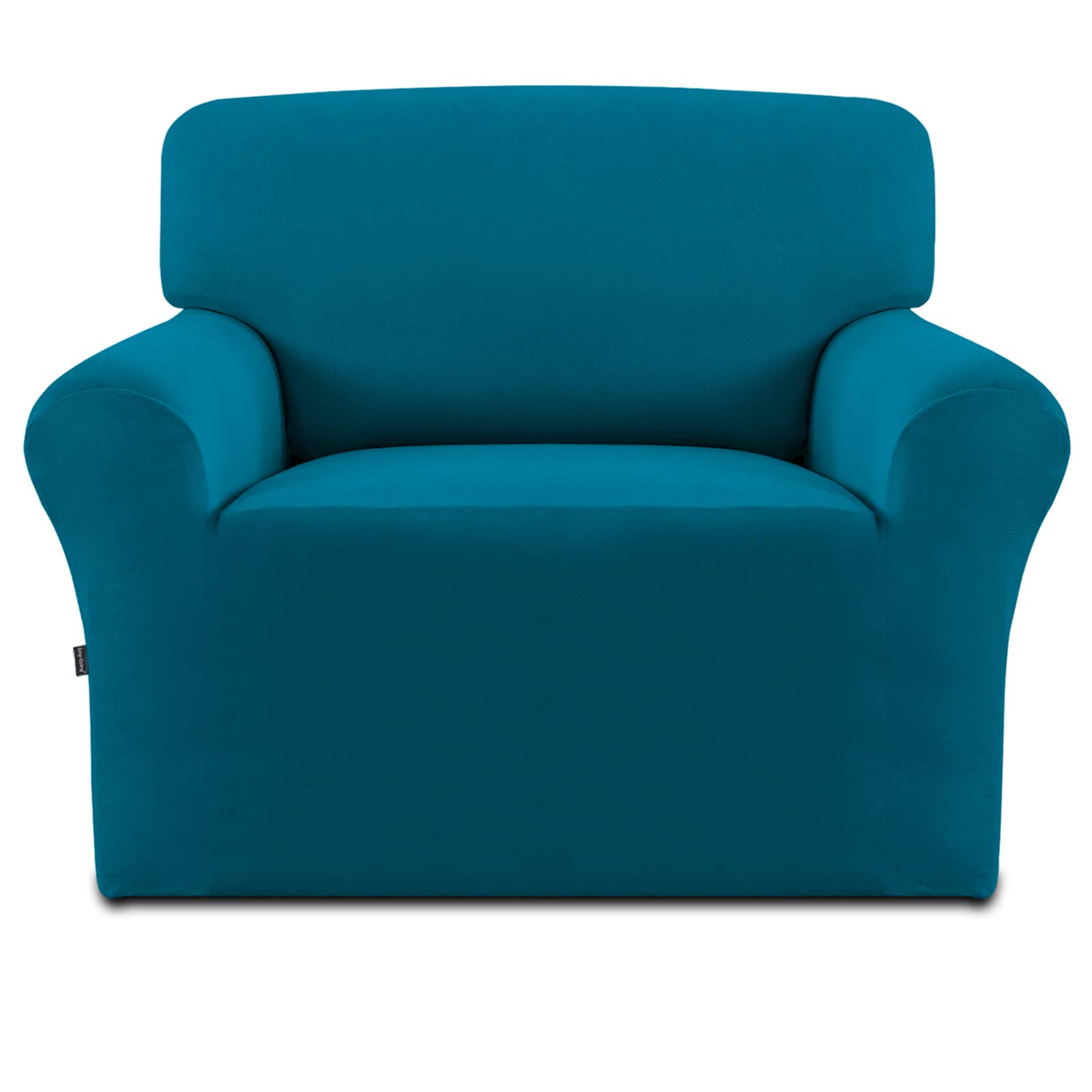 Funda elástica de forro polar para sofá de elastano, suave, antideslizante, protector de muebles lavable con espuma antideslizante y parte inferior elástica para niños, mascotas (silla,