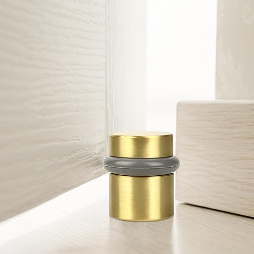 Vista 57 de Design House 189290-SN - Protector de pared para puerta con punta de goma, tapón de puerta de aluminio de níquel satinado, paquete de 2