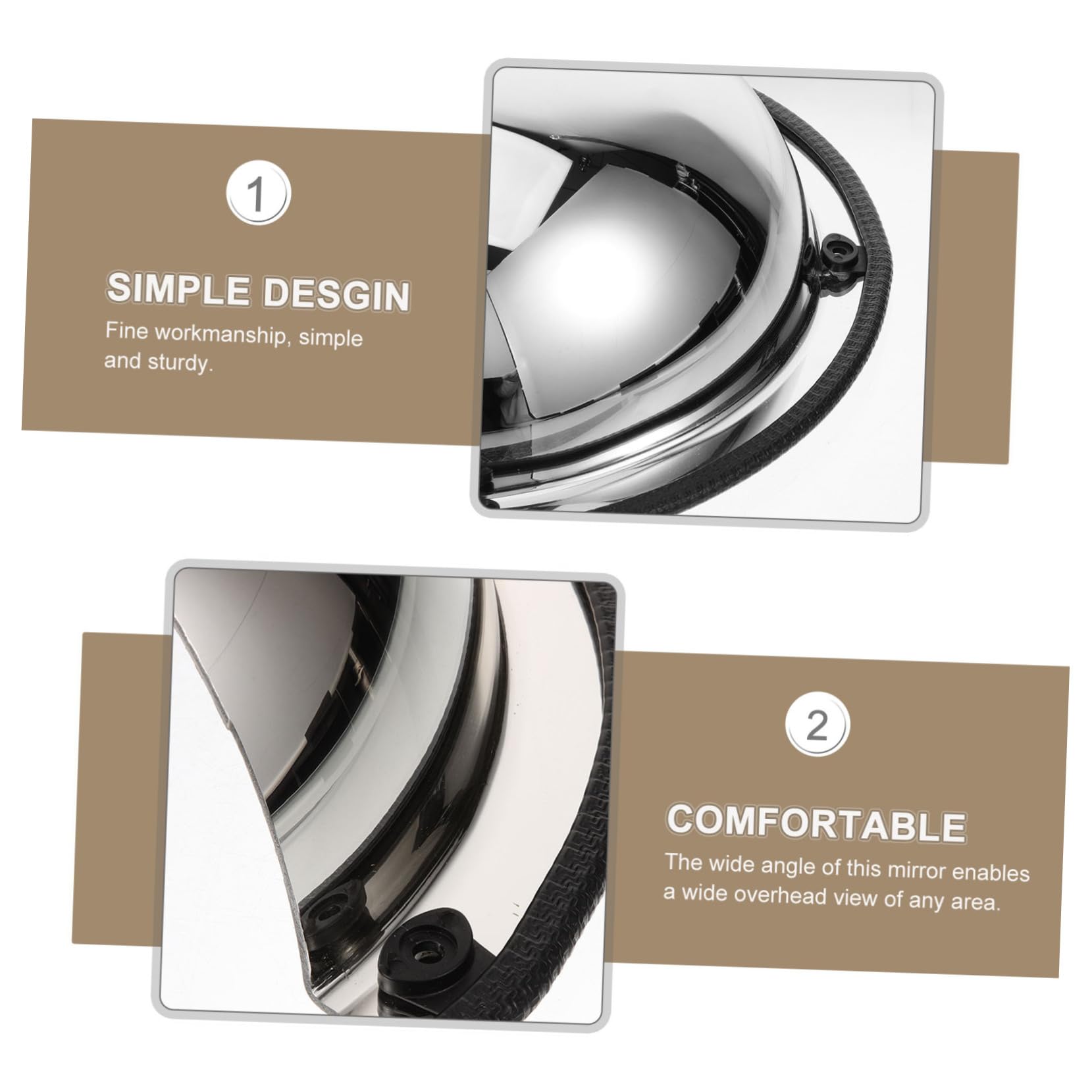 12 Inch Convex Anti-Theft Safety Mirror Wide Angle Security Mirror for Garage Driveway Supermarket Blind Spot Traffic Areas
