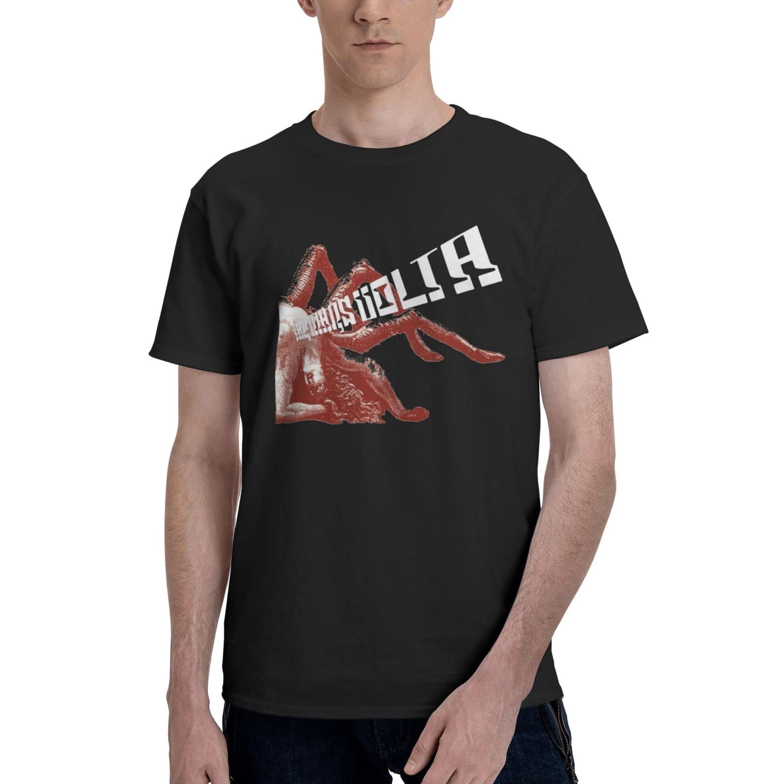 Mens Cotton Short Sleeve Crewneck T Shirt Casual Graphic Tee Shirt Tops