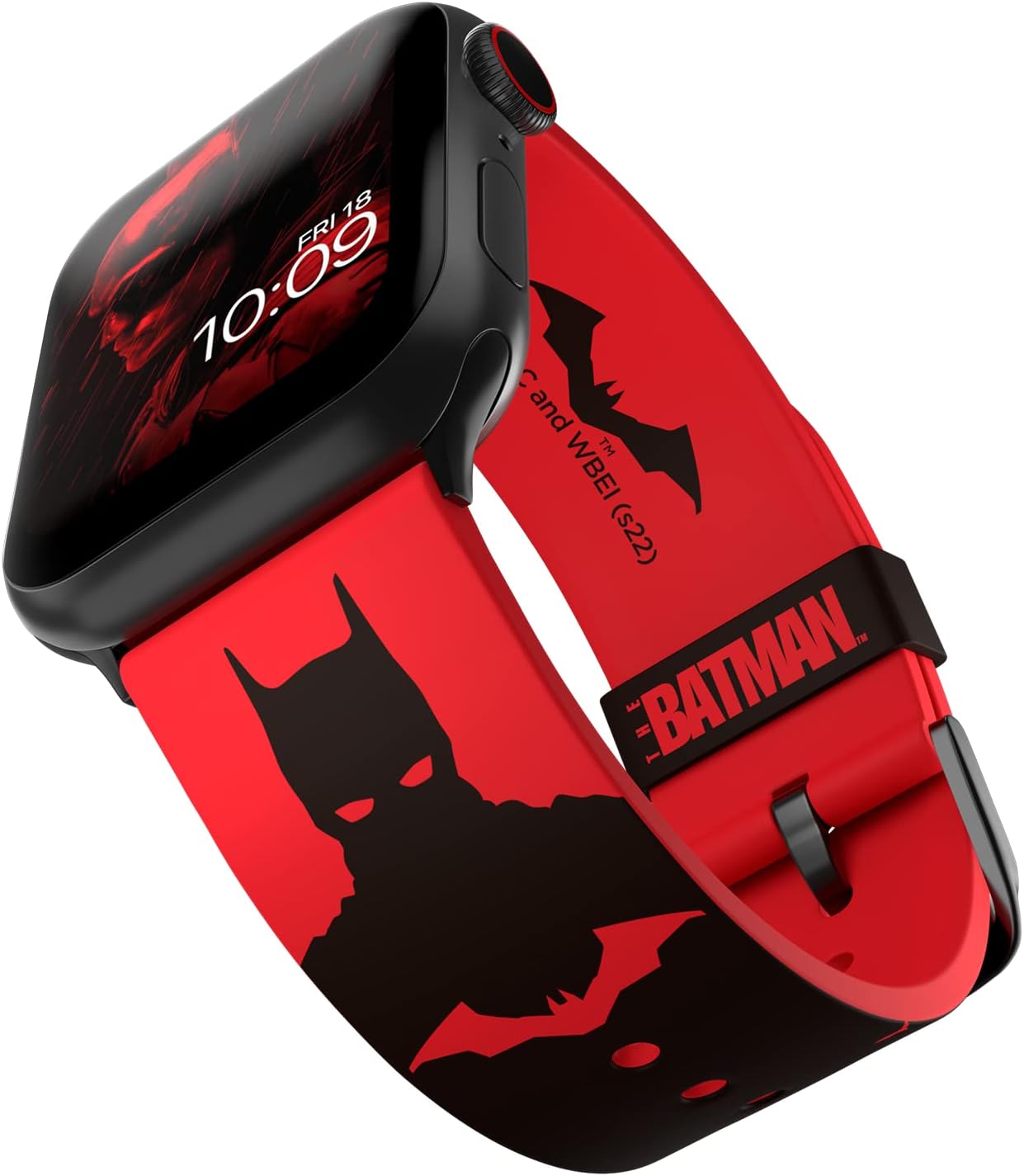 DC Comics – The Batman Red Justice Smartwatch Band – Officially Licensed, Compatible with Every Size & Series of Apple Watch (Watch not Included)