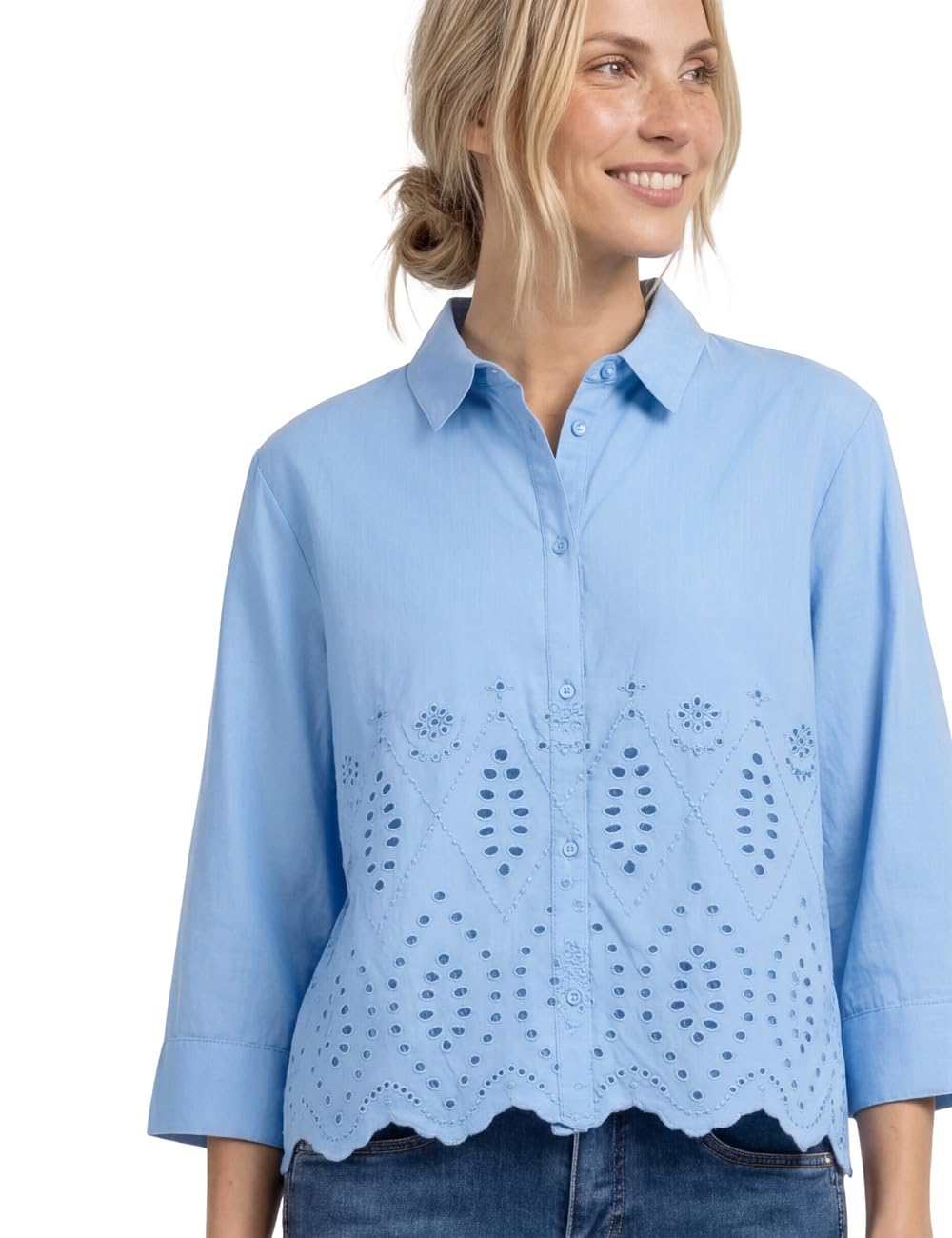 Street One 3/4-Arm Bluse mit Shiffleydetails