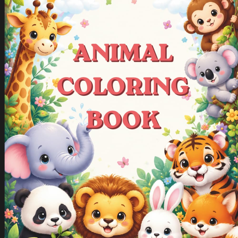 A-Z Animal coloring book for kids: Fun & Adorable baby animal coloring book for Toddlers and Kids.