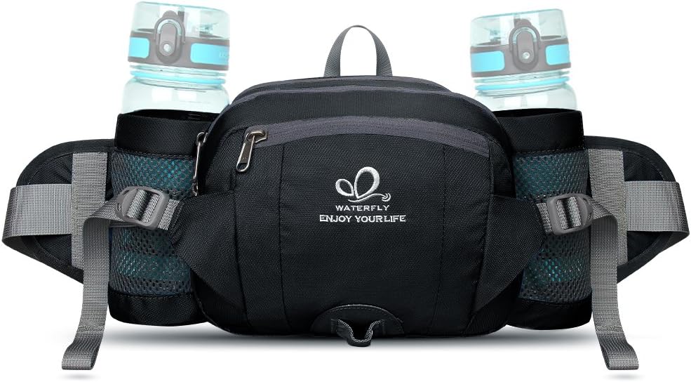 Hiking Waist Pack Bum Bag Waist Bag with Bottle Holder Running Bag for Camping Climbing Travel Cycling and Dog Walking
