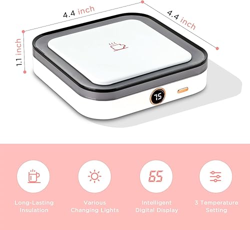 Miniatura 6 de Calentador de taza de café para escritorio, calentador eléctrico de taza, accesorios de escritorio de oficina, electrodomésticos de cocina para el
