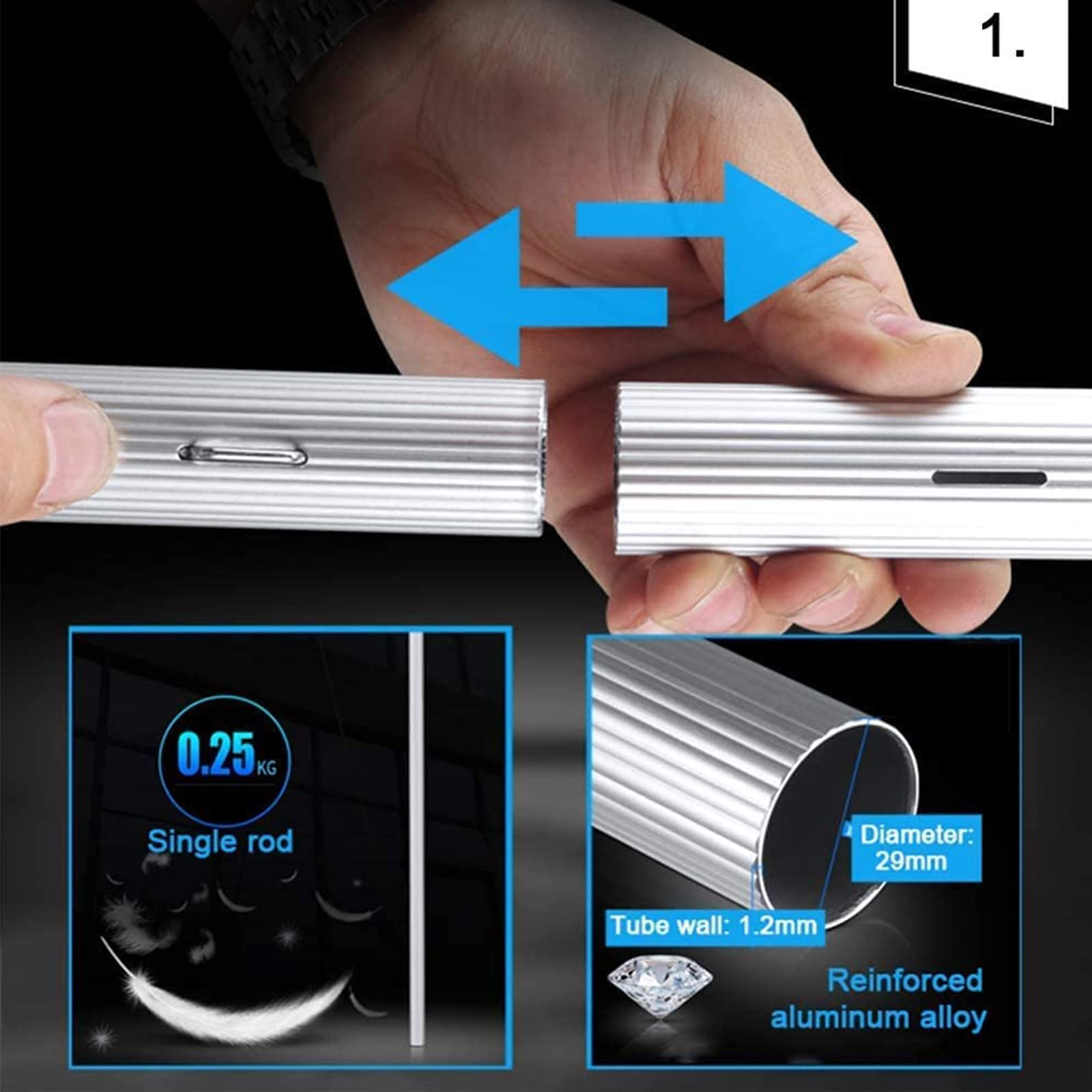 Kit de barra de limpieza de ventanas, cepillo de alimentación de manguera de 6 m para paneles solares y cabezal de limpieza de 50 cm, perfecto para una limpieza exterior sin esfuerzo, llega fácilmente