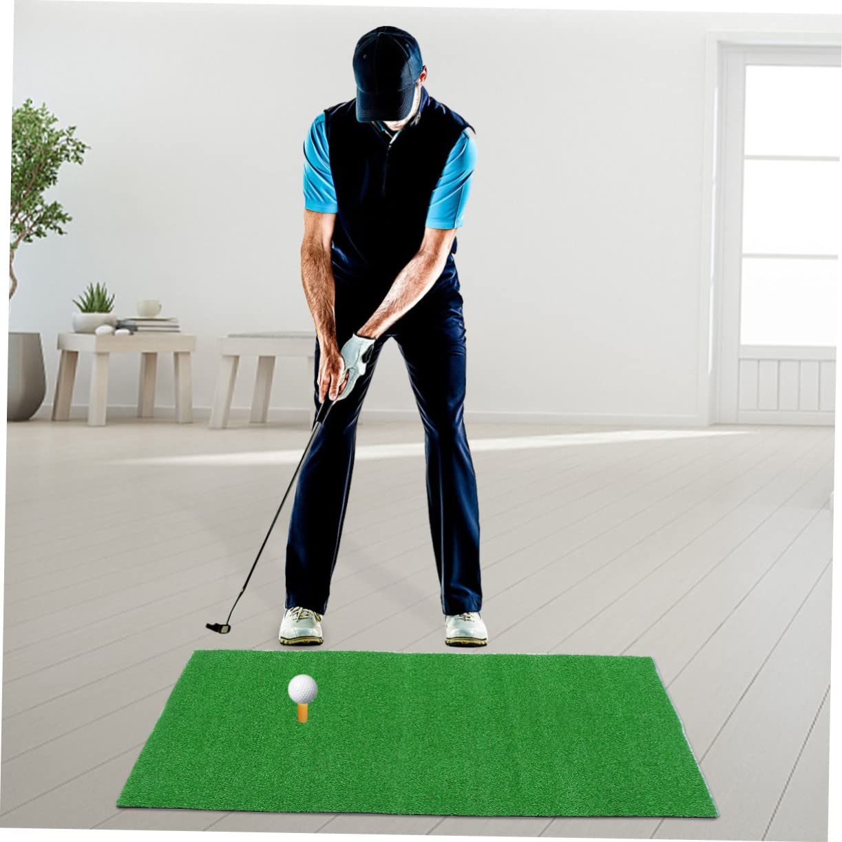 Yardwe Golf Schlagmatte 50x80cm, Grün, Pp Gras, Übungsmatte