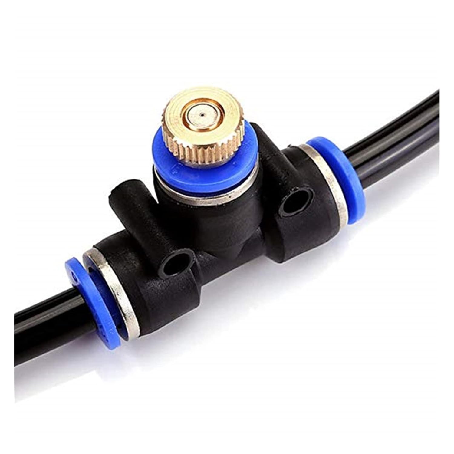 6M Outdoor Misting Cooling System Kit for Greenhouse Garden Patio Waterring Irrigation Mister Line System Garden Sprinklers Landscape Gardening (Color : Black)