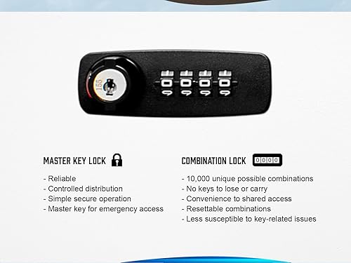 Miniatura 5 de Barska Caja ajustable de 100 llaves con cerradura de combinación, color gris