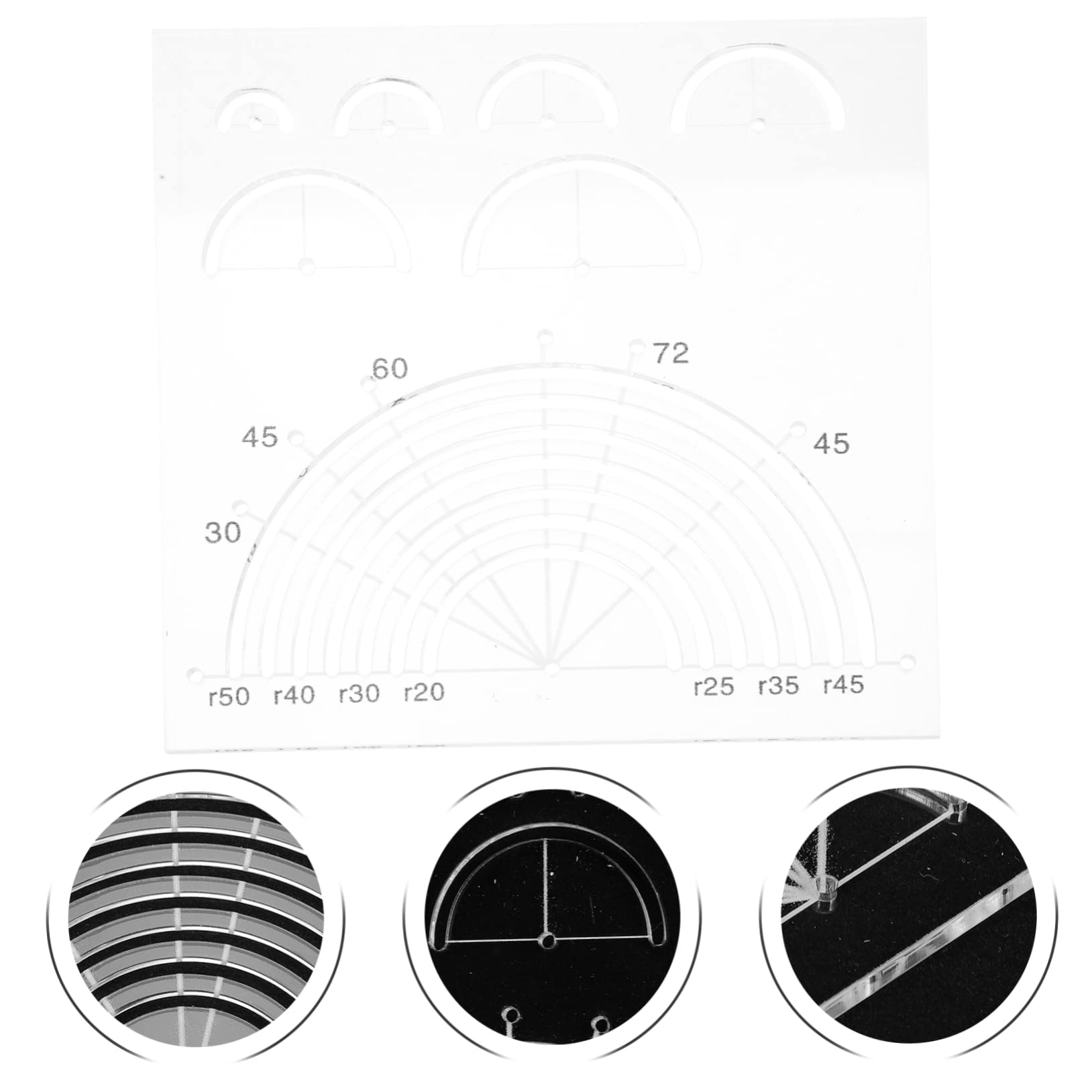 STOBOK 3pezzi Righello Acrilico Per Patchwork e Template Per Trapunta e Creativi Per e Principianti Include Istruzioni Per Facile